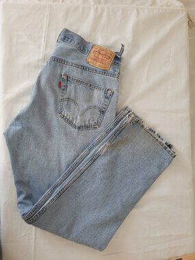 Levis 505 Jeans Regular Fit 36x32 Mens Worn
